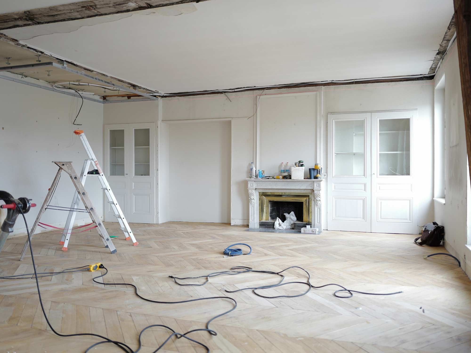 Avant réalisation / en travaux appartement Haussmannien