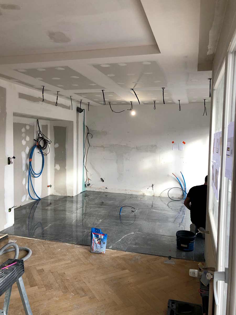 Pendant les Travaux de rénovation de l'appartement