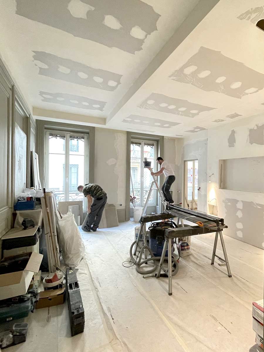 Avant réalisation / en travaux appartement Haussmannien