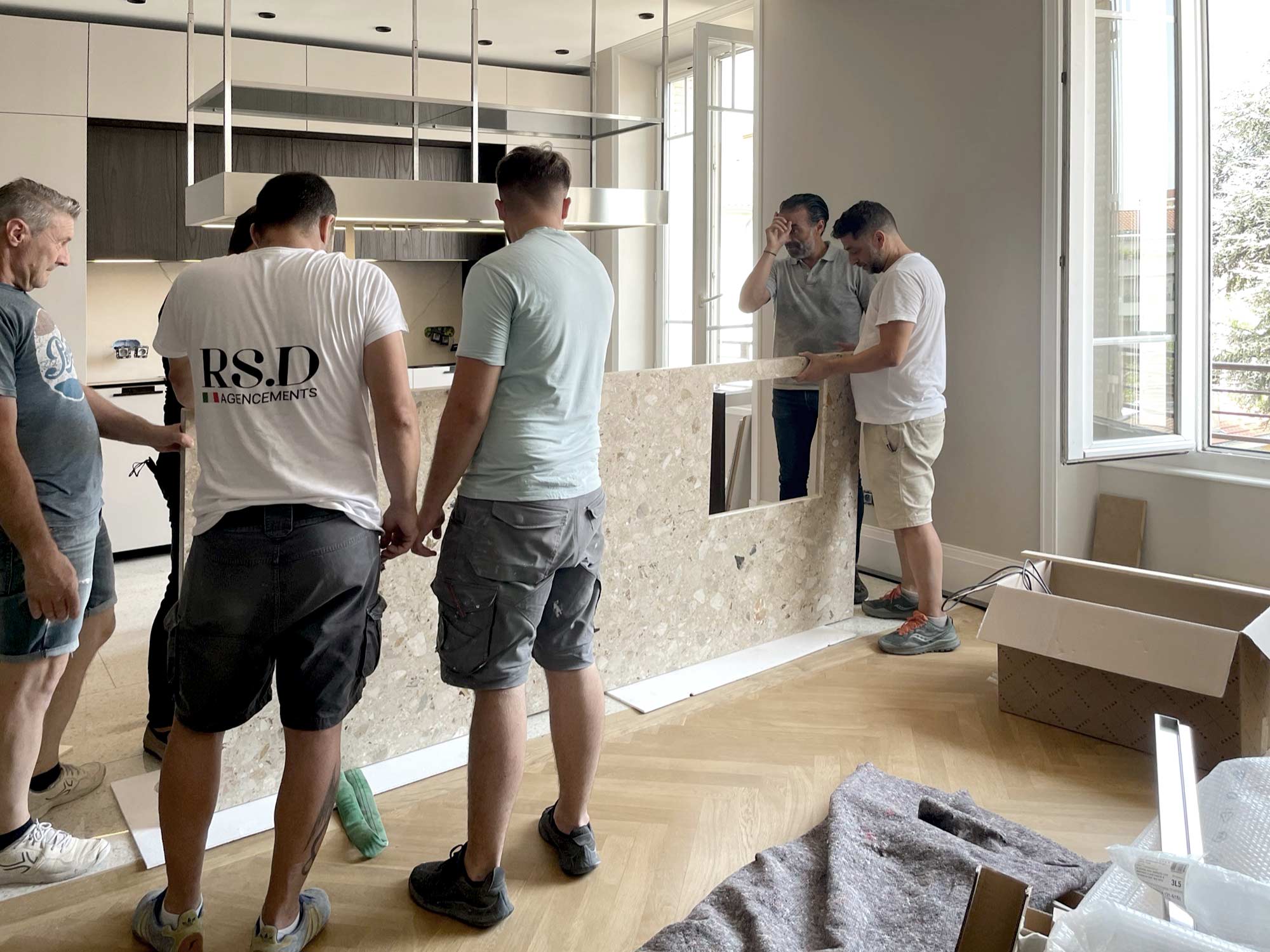 En cours de travaux, architecte d'intérieur à Lyon réalisation travaux